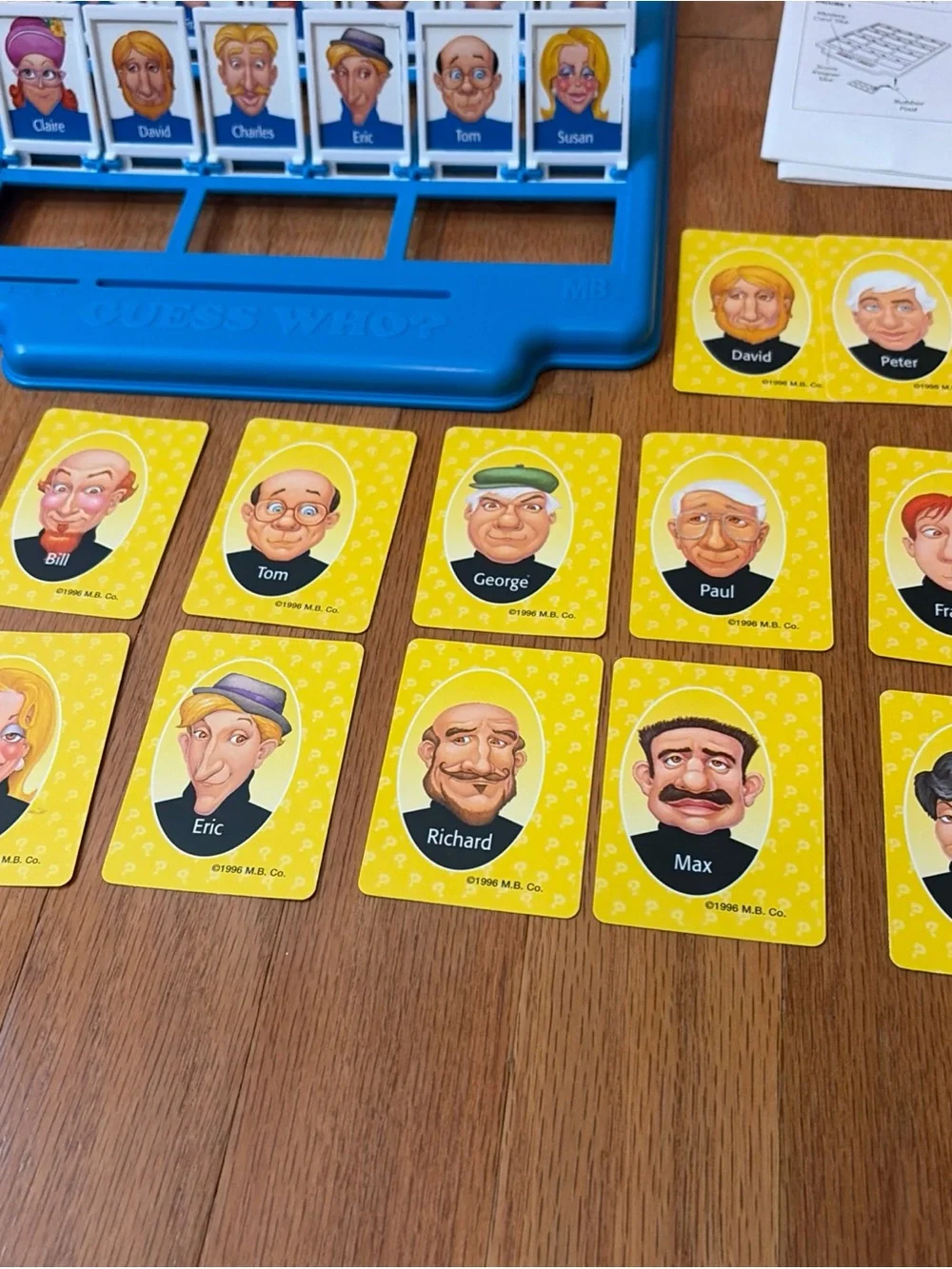 VINTAGE 1996 Guess Who Complete Board Game Milton Bradley